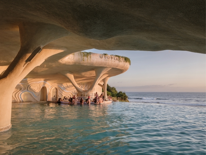 fibonacci sequence inspires surrealist bamboo and basalt architecture of bali beach club - 7