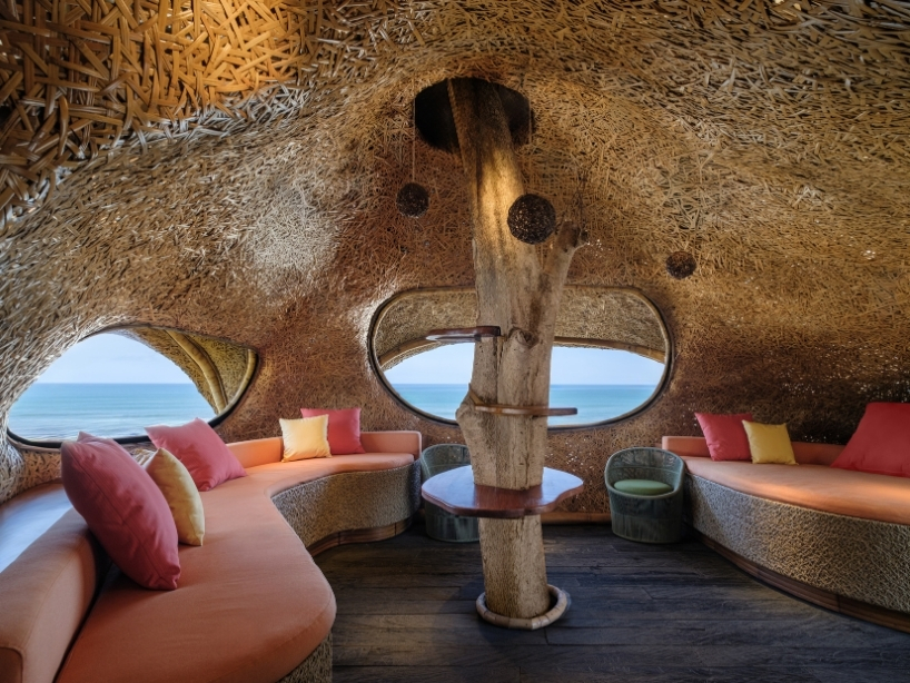 fibonacci sequence inspires surrealist bamboo and basalt architecture of bali beach club - 11