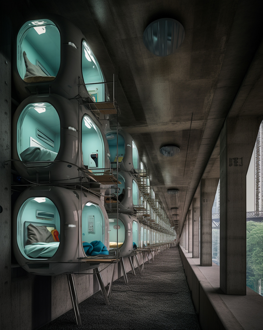 self-contained living pods by shail patel activate vacant lots under bridges to tackle homelessness