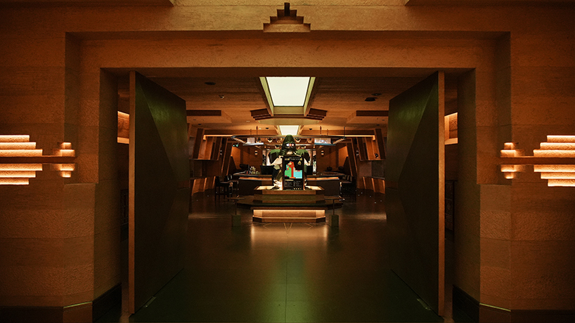 tibetan-style columns and antique furniture enliven wooton designers' chimp club café and bar