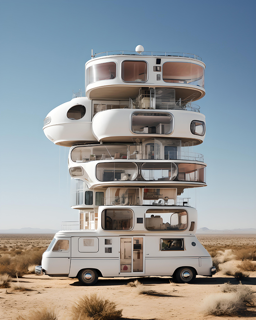 ulises' AI-generated caravans offer comfortable living for contemporary nomadic communities