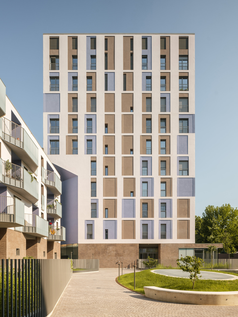 brick-clad residential complex by cino zucchi architetti expands along via valtorta in milan