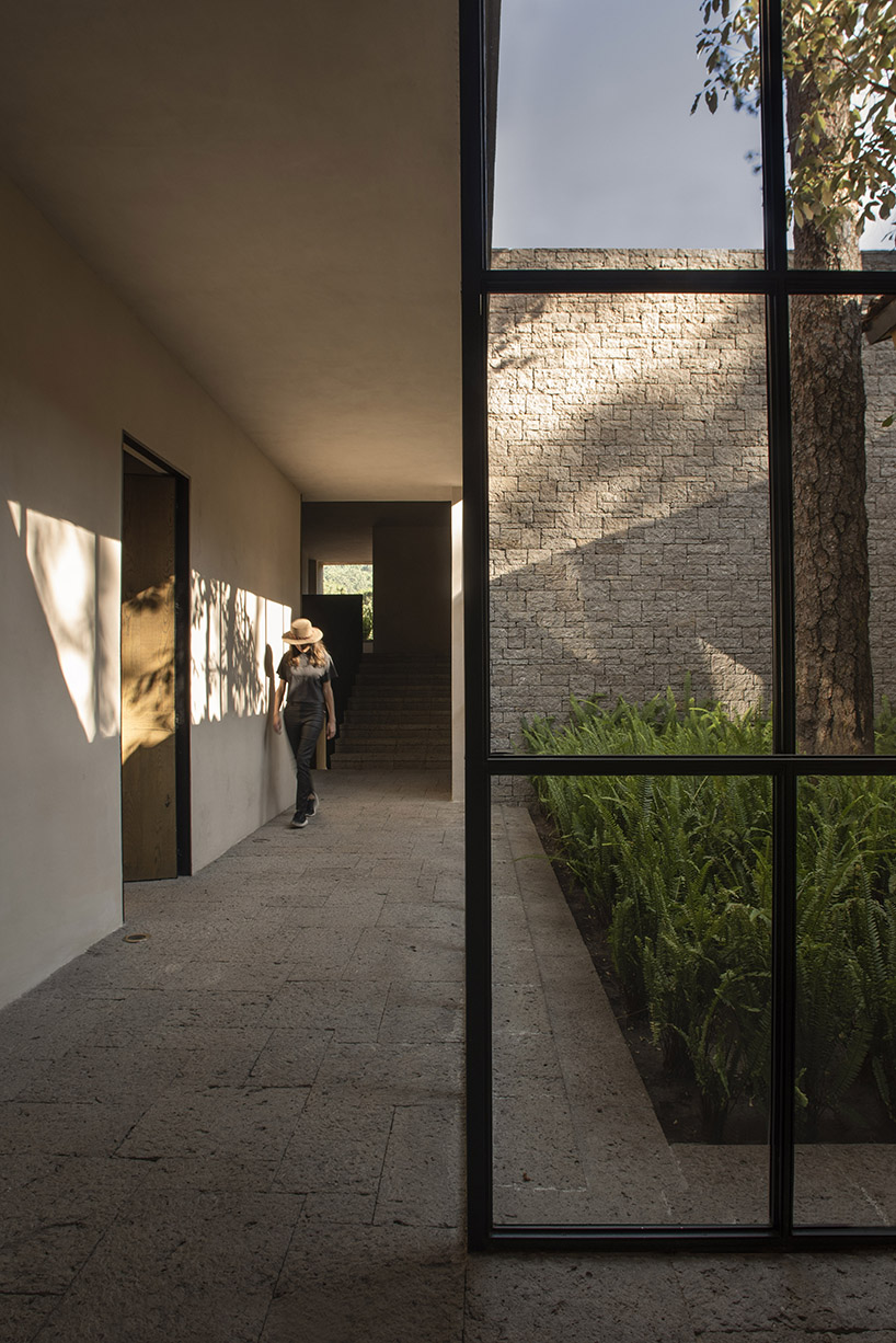 stone-built residence mesa de gallos reinterprets the mexican hacienda typology