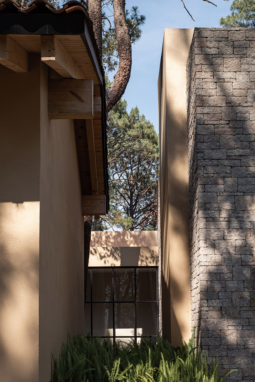 stone-built residence mesa de gallos reinterprets the mexican hacienda typology
