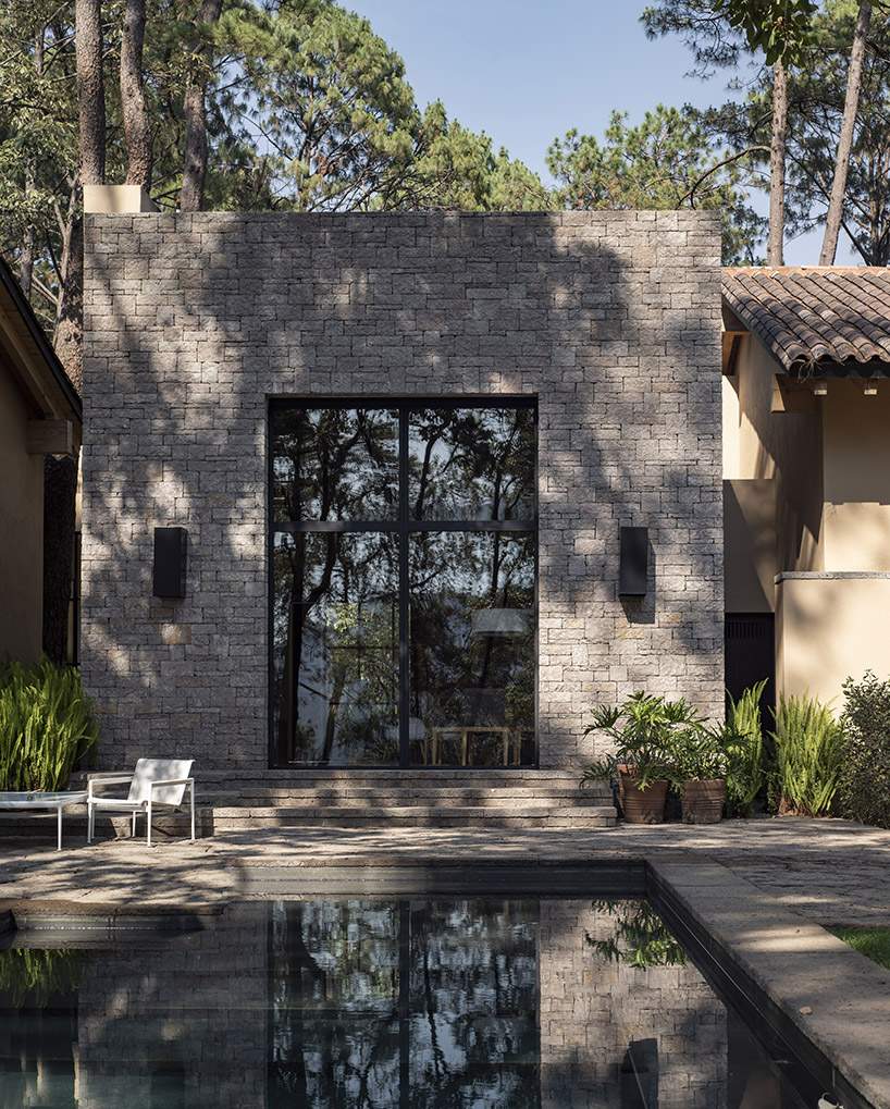 stone-built residence mesa de gallos reinterprets the mexican hacienda typology