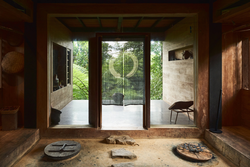 ancient 'joglo' vernacular house reassembles as indigo dyeing studio in bali