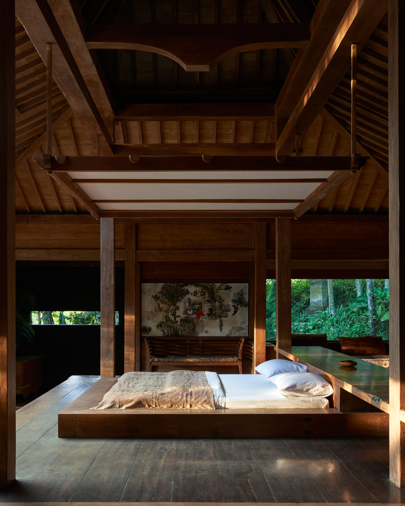 ancient 'joglo' vernacular house reassembles as indigo dyeing studio in bali