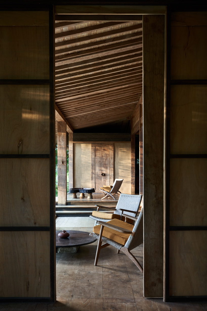 ancient 'joglo' vernacular house reassembles as indigo dyeing studio in bali