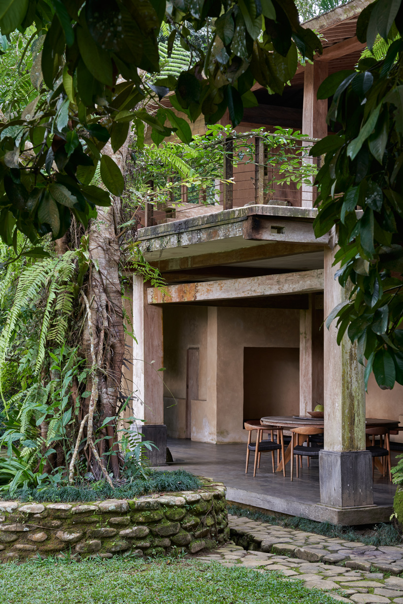ancient 'joglo' vernacular house reassembles as indigo dyeing studio in bali