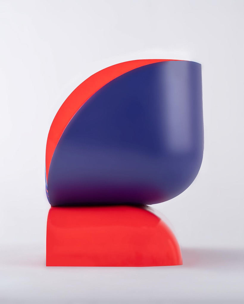 simple yet vibrant ‘leaves sofa’ injects splash of color and organic forms into the home