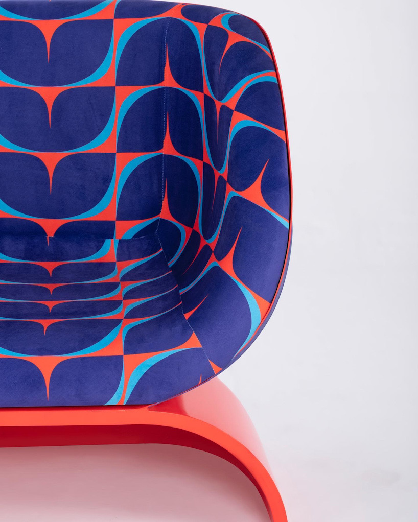 simple yet vibrant ‘leaves sofa’ injects splash of color and organic forms into the home