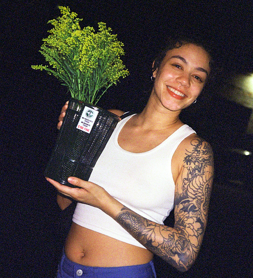 chris luu's 'trashcan vase' brings new york's iconic street bin into the home