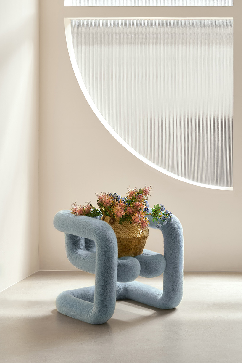 x-zoo's furry chairs twist and turn to offer comfort, playfulness, and functionality