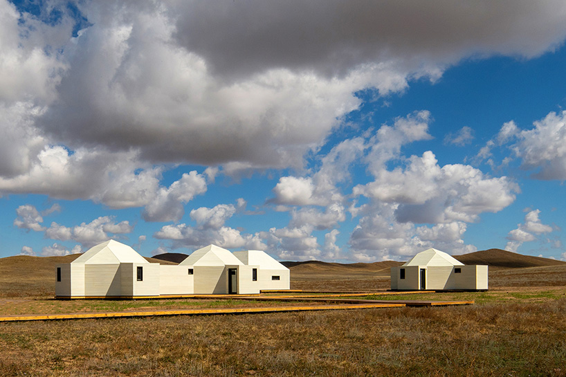 ger atelier's grassland community center adapts traditional mongolian ger