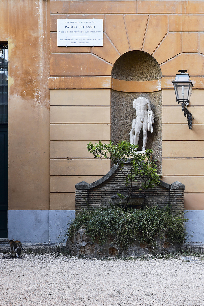 contemporary art and furniture inject vitality to pablo picasso's old atelier in rome