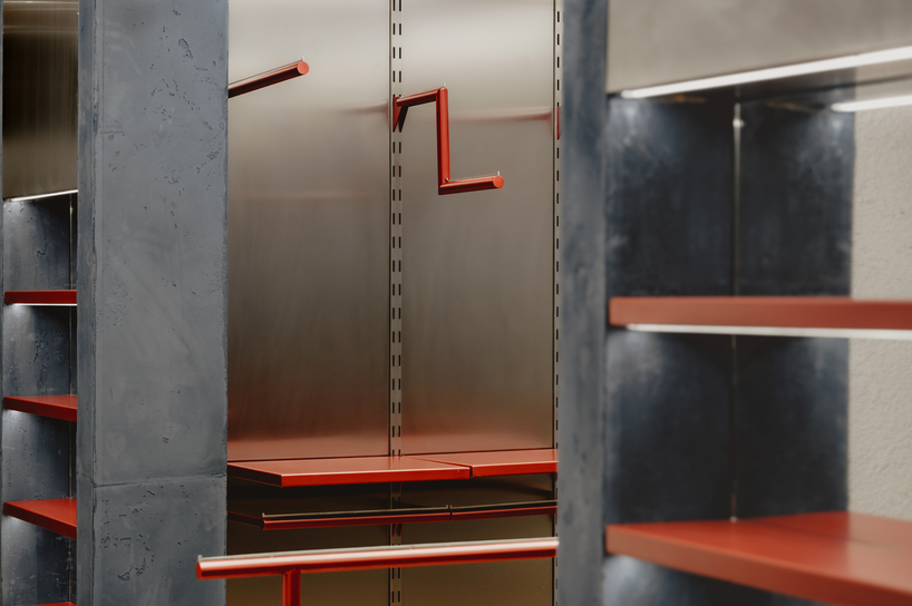 modular steel display systems outline el departamento's sportswear store in barcelona