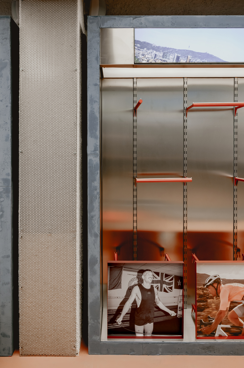 modular steel display systems outline el departamento's sportswear store in barcelona