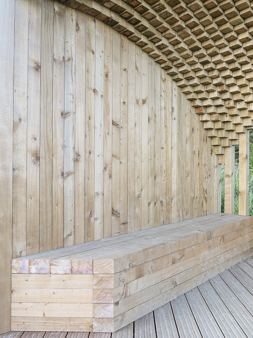 UNESCO biosphere shelter conrhenny utilizes local timber for shelter in isle of man