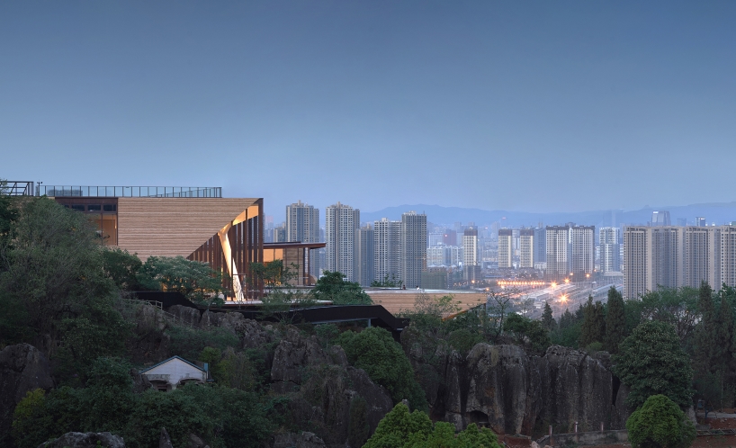 gad designs fragmented infinity volume for mountain & sea art museum in china