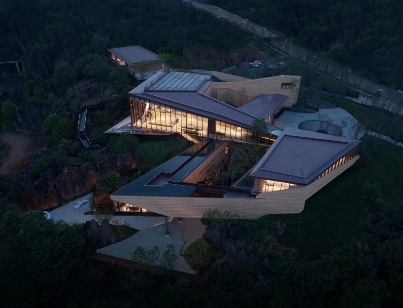 gad designs fragmented infinity volume for mountain & sea art museum in china