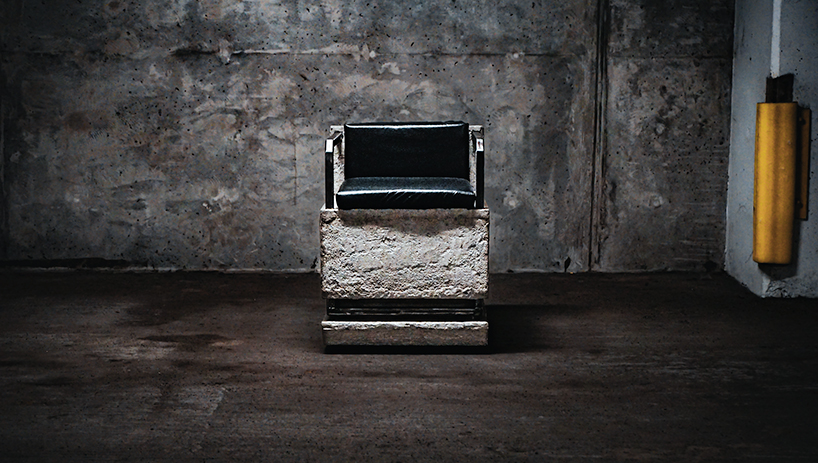 studio ffang’s concrete 'core chair' encapsulates the essence of brutalism