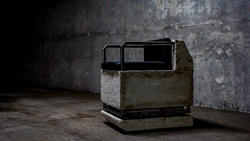 studio ffang’s concrete 'core chair' encapsulates the essence of brutalism