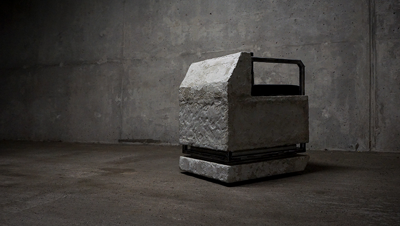 studio ffang’s concrete 'core chair' encapsulates the essence of brutalism