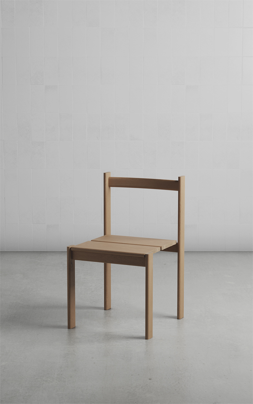 sergio enríquez crafts stackable 'alto chair' from single plank of wood