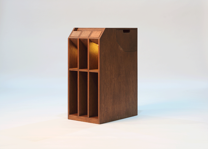 storable and portable 'SAI' lamp modules integrate into furniture for compact living