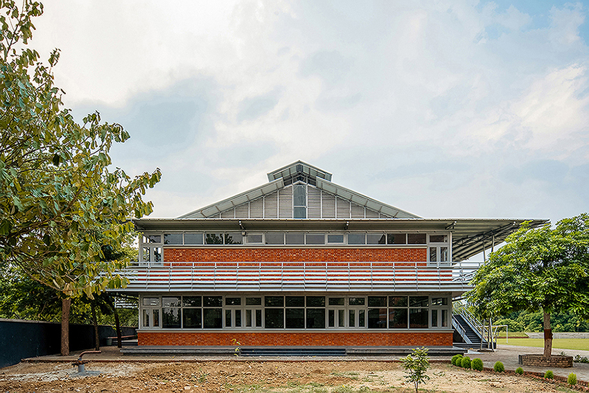 sga-studio crafts educational center in india using repurposed materials
