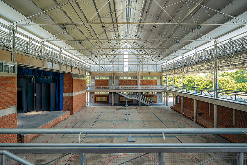 sga-studio crafts educational center in india using repurposed materials