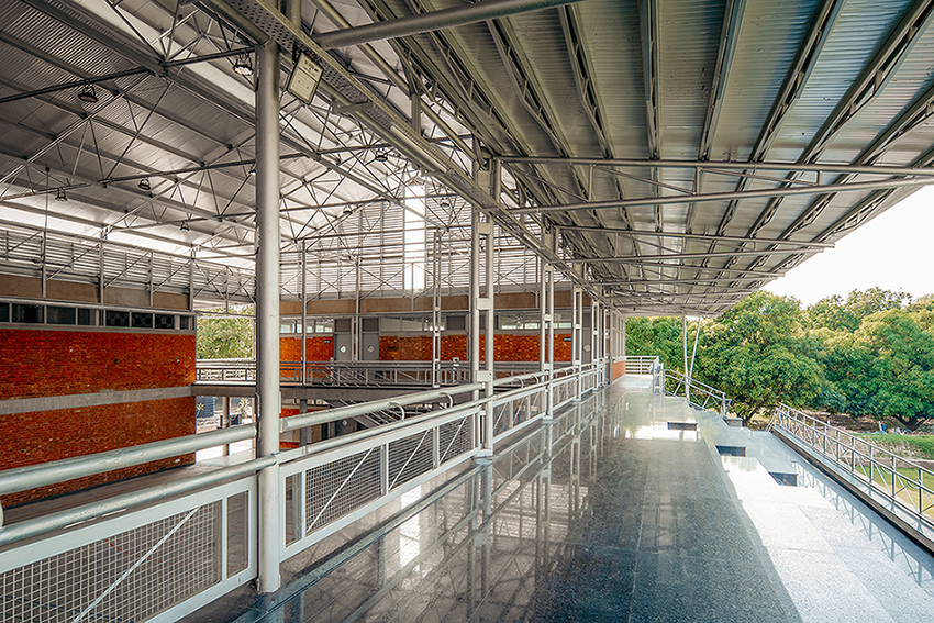 sga-studio crafts educational center in india using repurposed materials
