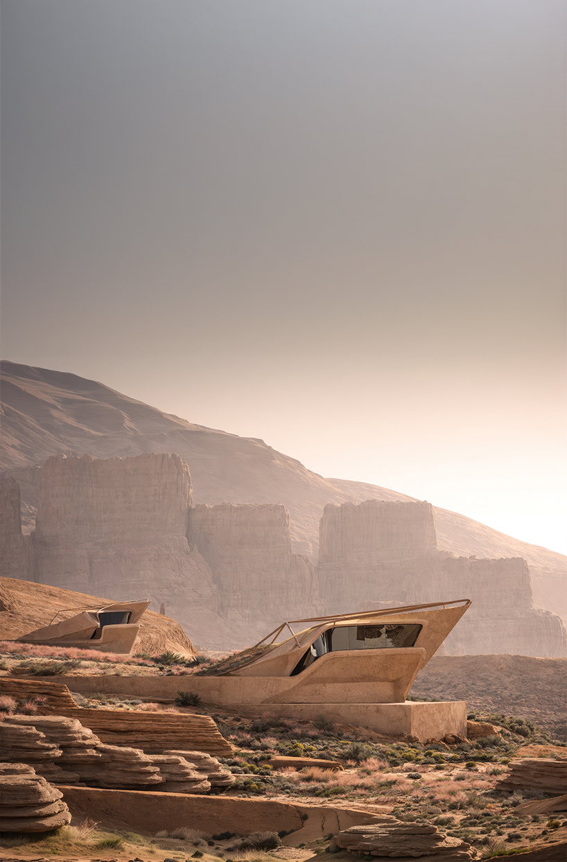 rammed-earth prisms carve an observatory house into the utah desert - 6