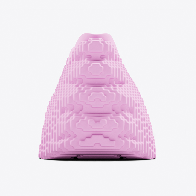 andrew kostman’s ultra-lightweight, pixelated sneakers capture the nostalgia of the 90s