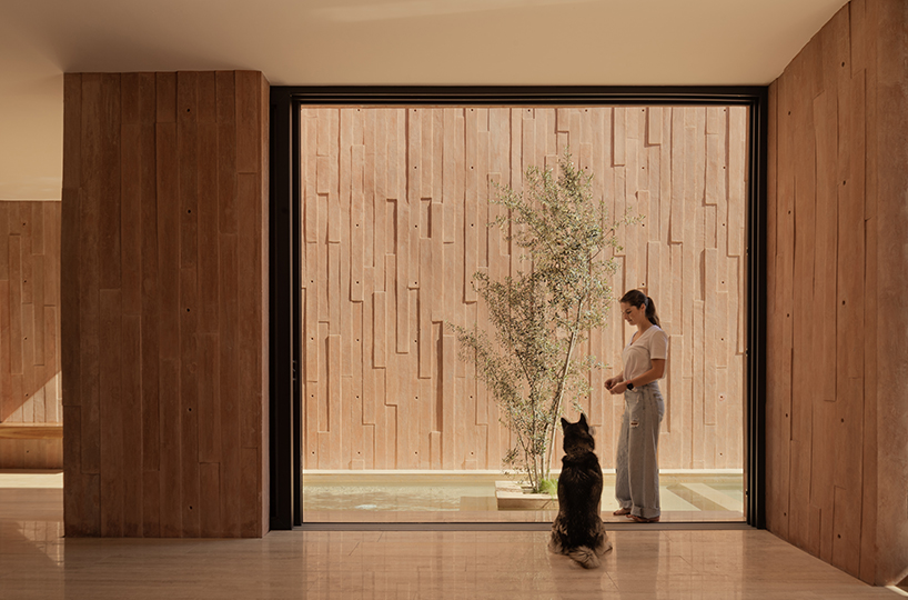 jorge garibay configures brutalist house in mexico as tetris-like pink concrete volumes