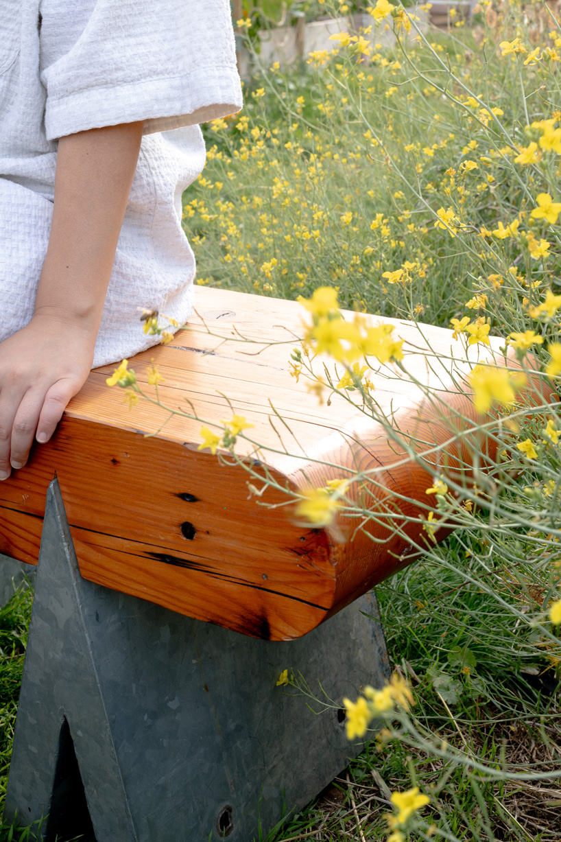 outdoor furniture series by adrienne lau repurposes wood boards and ...