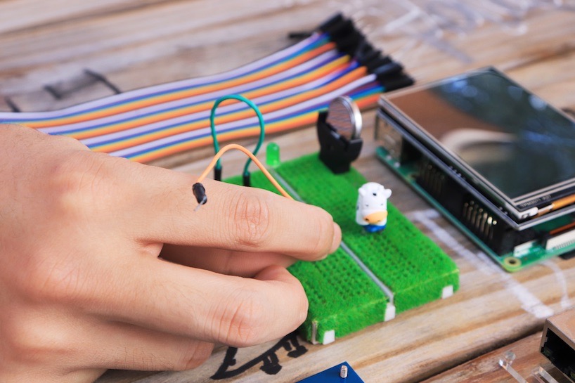 functional breadboard by paperbagel infuses farm-core aesthetics to electronic circuit design