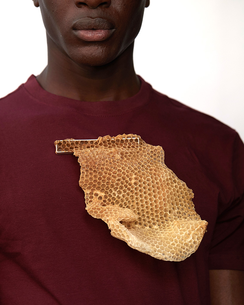 kelvin j. birk collaborates with 50,000 bees for honey-infused jewelry series
