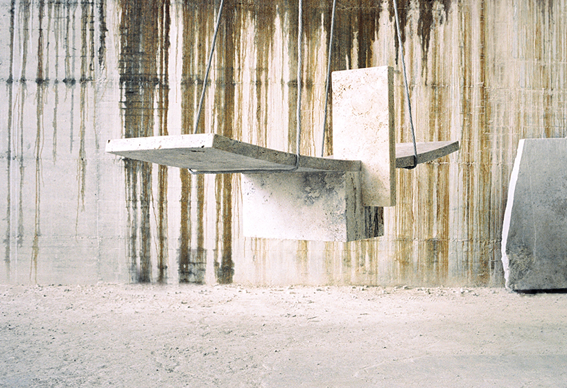 leonardo talarico handcrafts monolithic benches and fountains from tuscan travertine