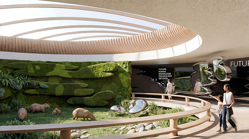 the four elements inform modulated zoological pavilion proposal in poland