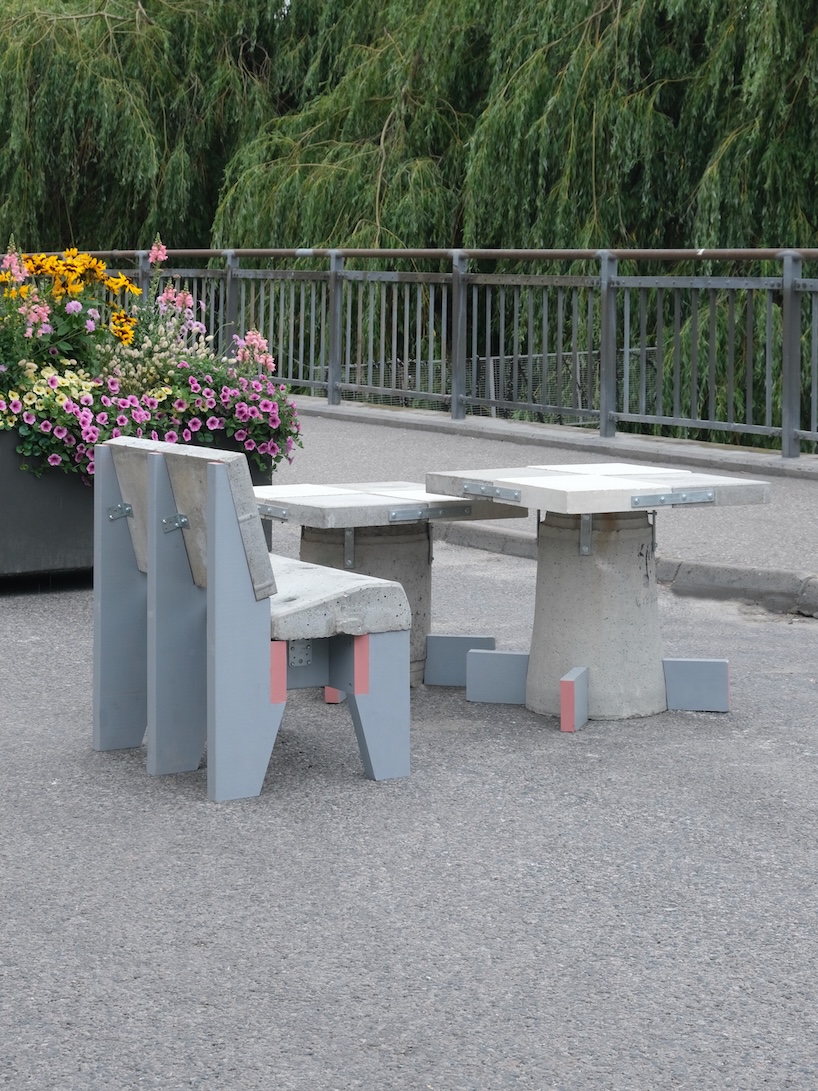 re:stockholm converts leftover construction waste into robust public furniture - 2