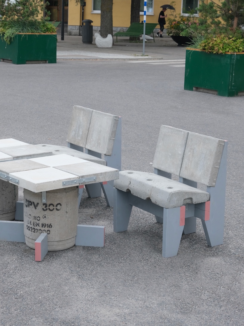re:stockholm converts leftover construction waste into robust public furniture - 5