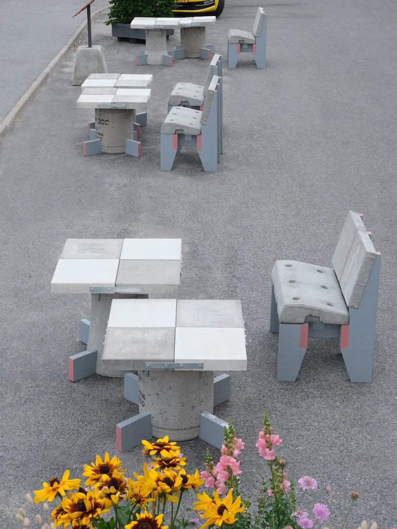 re:stockholm converts leftover construction waste into robust public furniture - 7