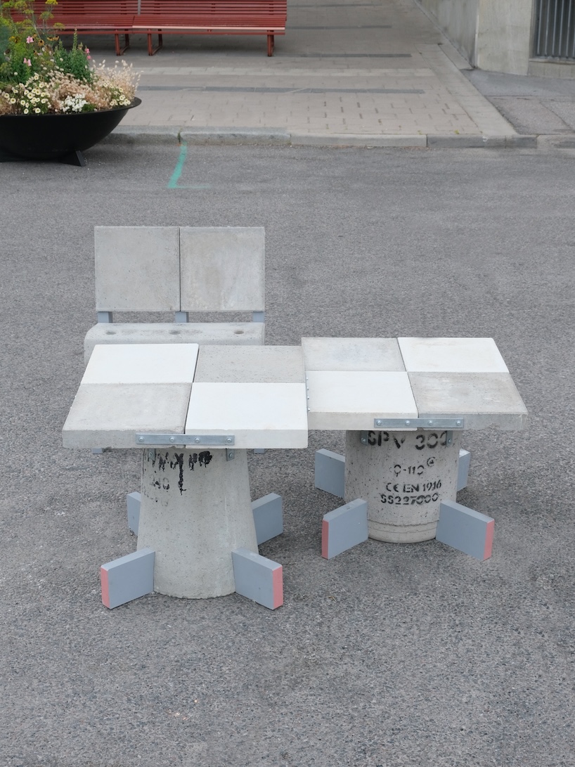 re:stockholm converts leftover construction waste into robust public furniture - 8
