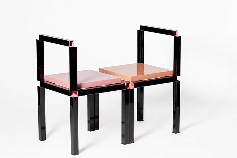 seemingly fragile zero thickness chair is crafted from steel joinery