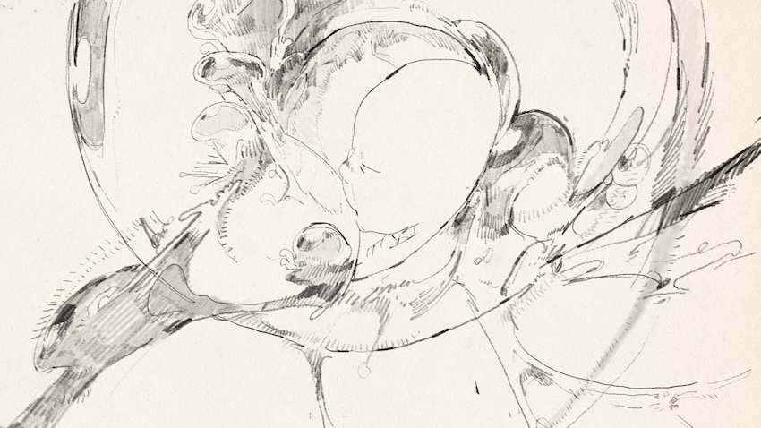 hand-drawn abstract figures dance along max cooper&rsquo;s music in film by masanobu hiraoka