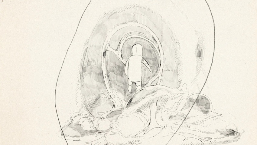 hand-drawn abstract figures dance along max cooper&rsquo;s music in film by masanobu hiraoka