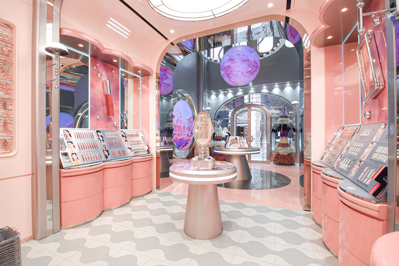 xsxl imagines seoul store as futuristic pink spacecraft with chromatic finishes and kinetic plants