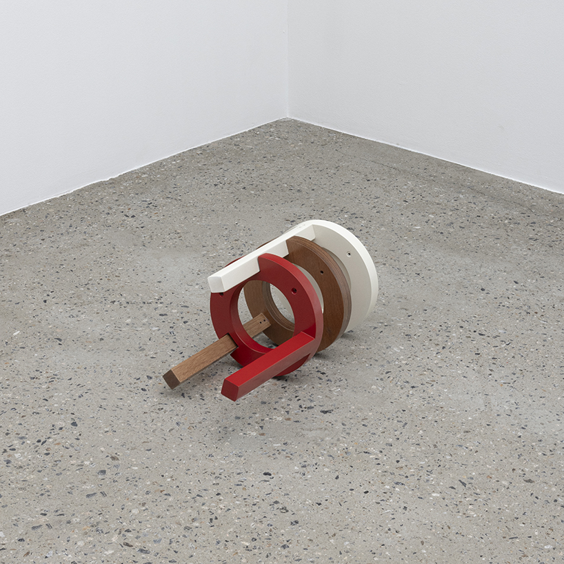 3PLY assemble stool by jaeyoung kim stacks three tiers of colors and materials