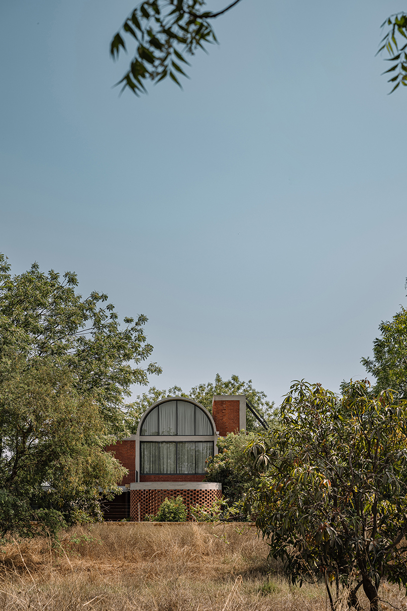 interplay of brick and concrete gives shape to three vaults in ahmedabad residence